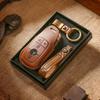 Retro Leather Key Bag for Mercedes-Benz - Premium Handmade Cowhide Cover