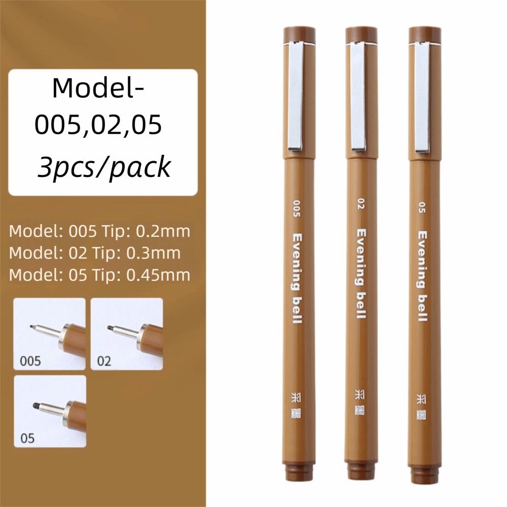 3pcs Precision Art Supplies Micron Pen Needle Point Pigment Based Fine Line Markers Fine Line Drawing Pen Drawing