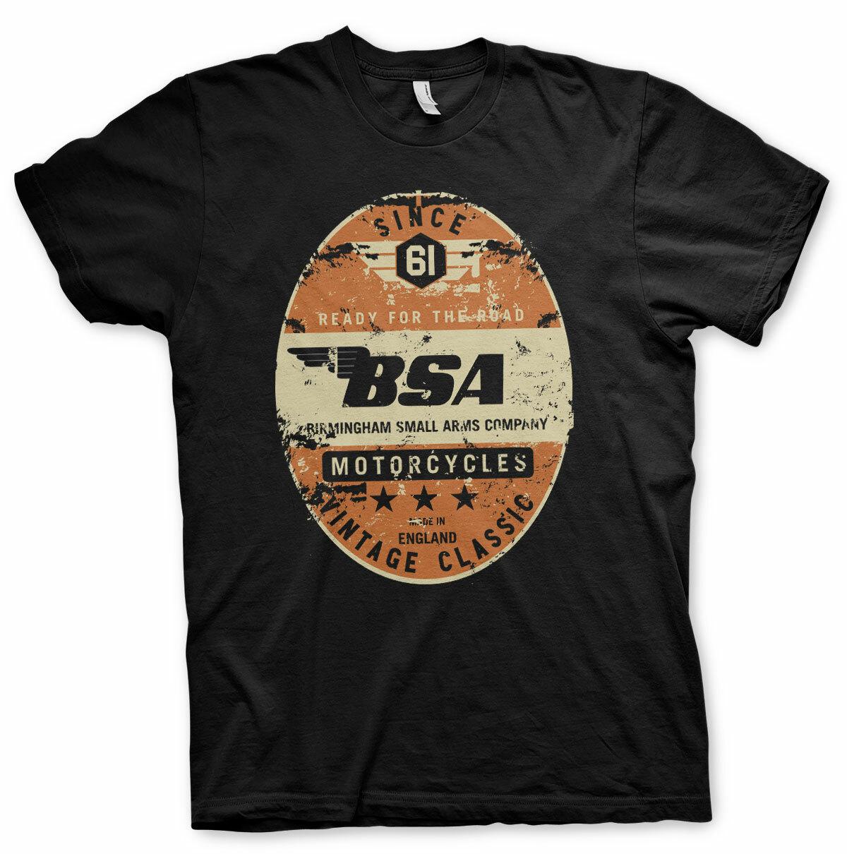 Licensed B.S.A. Motorcycles Birmingham Small Arm Co. Men s T-Shirt S-XXL Size- M