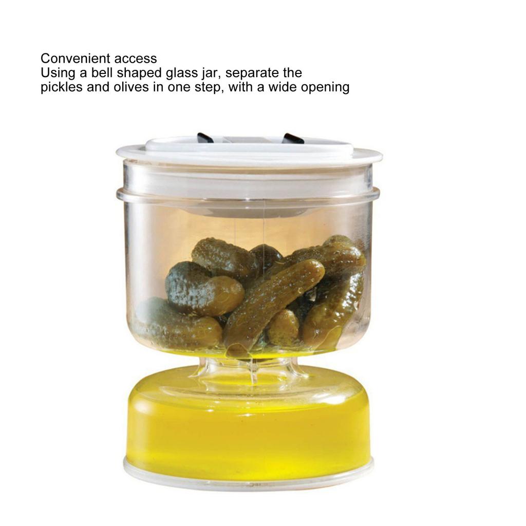 Dry Wet Separation Pickle Jar Kitchen Pickle Hourglass Jar Airtight Kimchi Wet Dry Dispenser