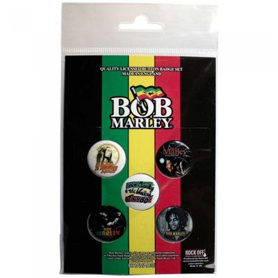 Bob & The Wailers Badge Set (Pack of 5)