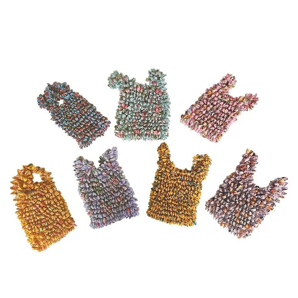 Expansion Foldable Stretch Bag Bubble Floral Paddy Bag Sweet Handheld Shopping Bag  Travel