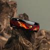 with Red Abalone Shell Inlay Rings Fashion 8mm Black Men Stainless Steel Ring for Men Wedding Band Jewelry Drop Shipping