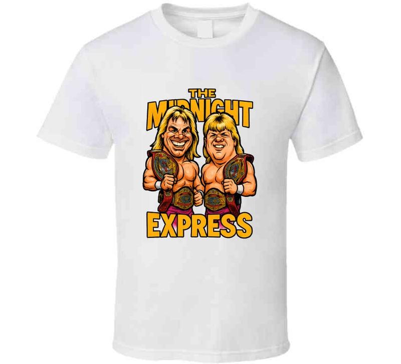The Midnight Express Tag Team Retro Wrestling Legend Caricature Unisex T-Shirt S