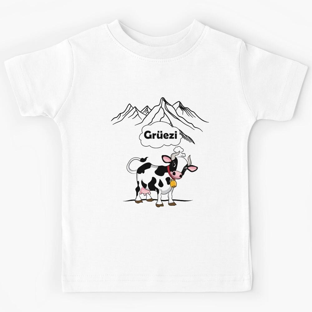 Swiss Cow - Gruezi - Switzerland Travel Kids T-Shirt 120