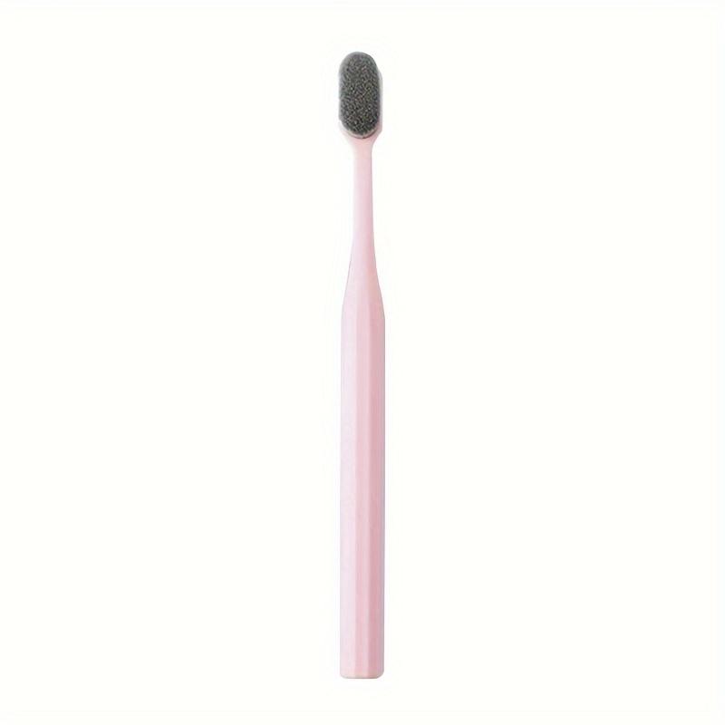 

Apanese Style Bamboo Charcoal Toothbrush with - Super Soft Microfiber Bristles, Full -Recommended for Adults & Gums рожевий