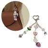 Aesthetic Keychain with Star and Strawberry Charm Fashionable Key Holder Unique Purse Decoration for Daily Party