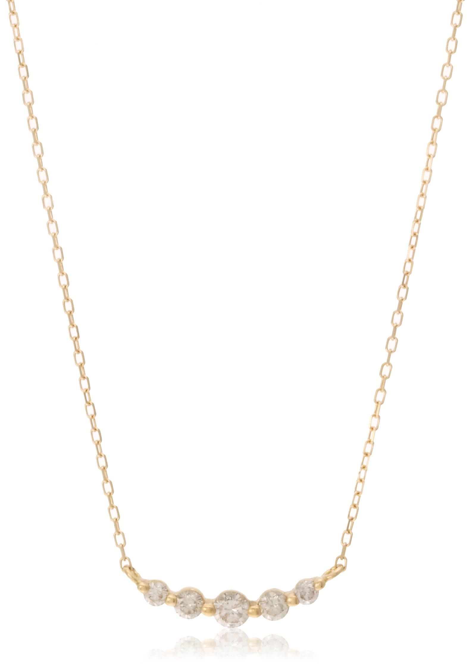 

K18 Yellow Gold Diamond Necklace Card FPN181301Y [D-COLLECTION] D-COLLECTION 0.3ct [Identification Included]