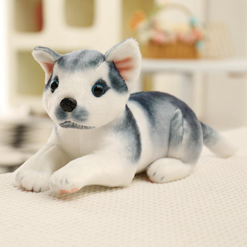 

Милый симуляционный щенок пятнистый пес кукла плюшевая игрушка шарпей собака хаски кукла детская кукла 25cm