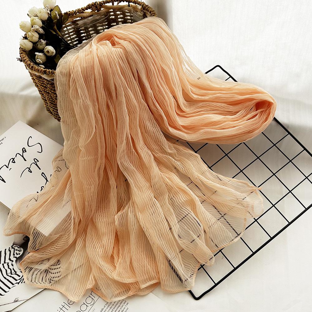 Herren Baumwolle Einfarbig Frühling und Sommer Schal Damen Stola Sonnenschutz Schal Kunst Retro Langer Schal