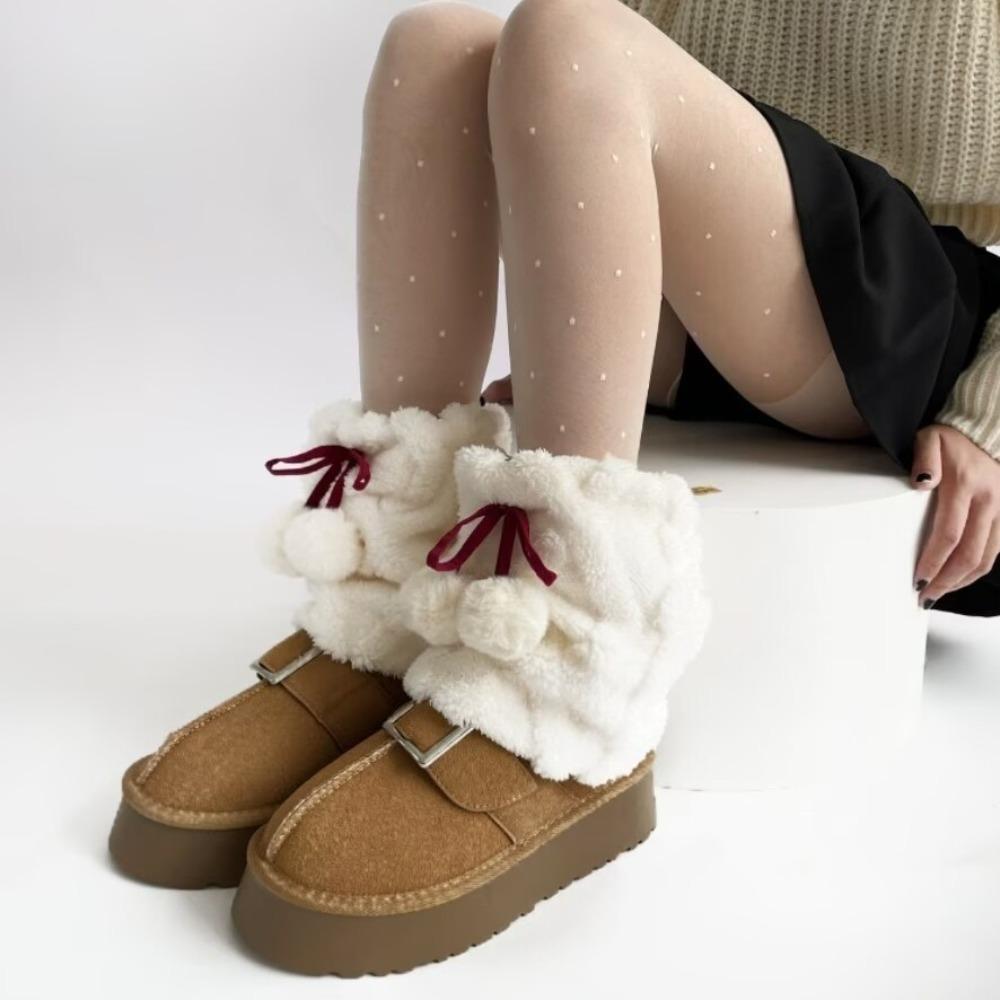 

Warm Boots Socks Y2K Leggings Leg Warmer New Plush Fluffy Boots Cover Gift білий