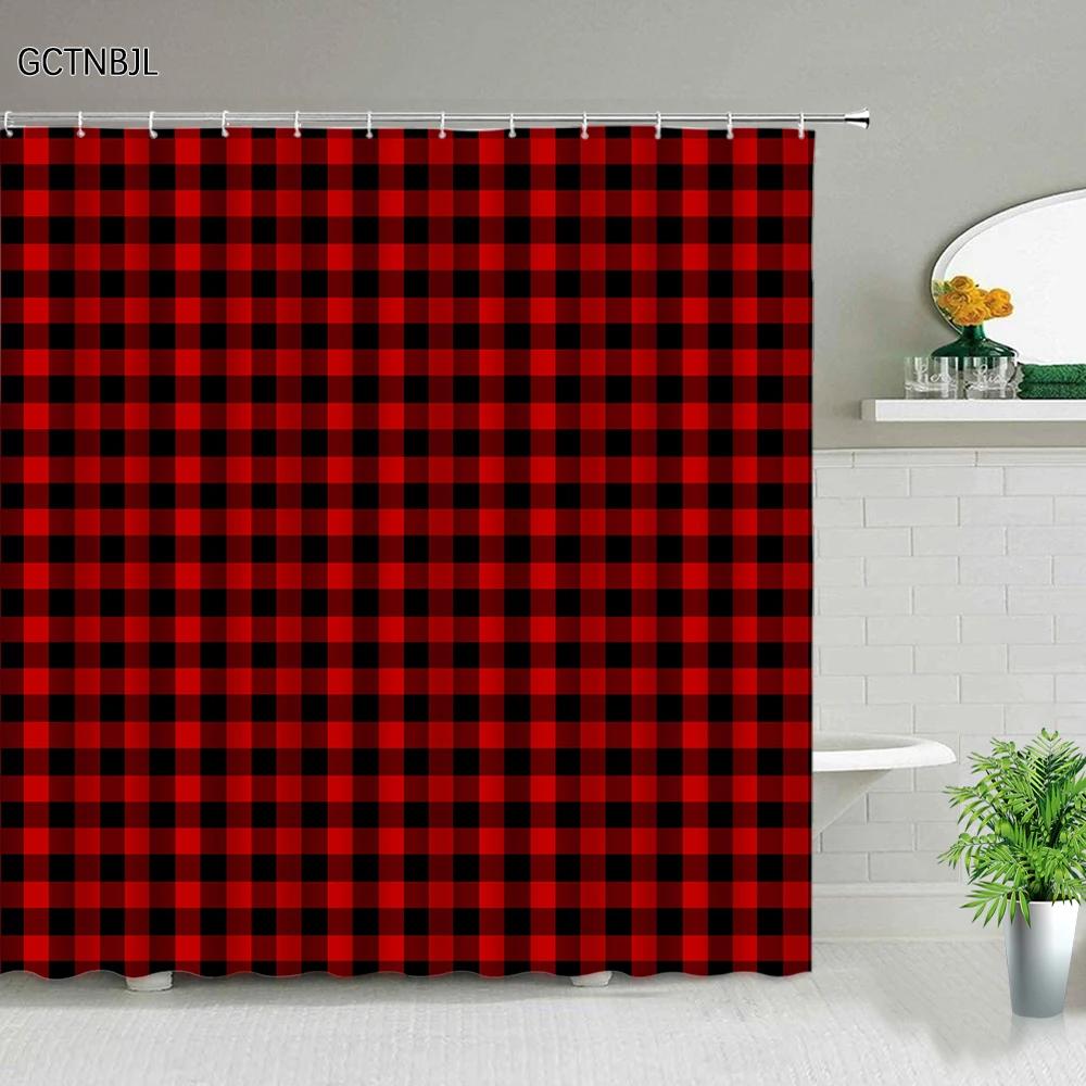 Black And White Stripes Shower Curtains Geometry For Bathroom Decor Screen Waterproof Fabric Bathtub Curtain With Hooks Washable