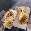 Goldene Pferde-Skulptur Für Samsung A 31 32 A33 A34 35 14 A15 13 A16 25 26 50 52 53 54 55 56 70 71 72 73 Goldene Glas-Handyhülle