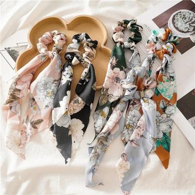 Women Ribbon Hair Ring Large Intestine Circle Headbnad Ponytail Holder Hair Accessories
