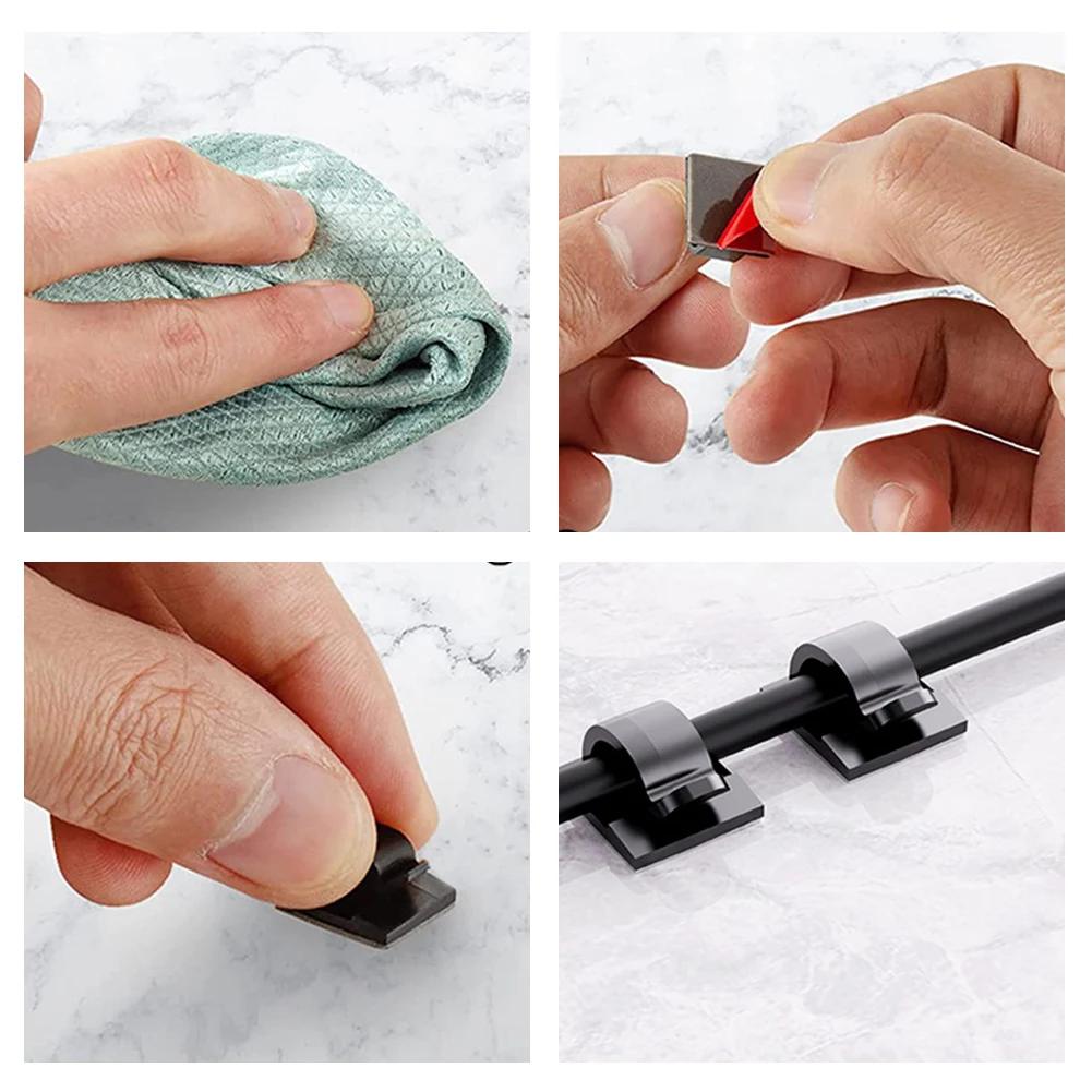 10 Stück Lichterketten-Clips für den Außenbereich mit wasserdichten Klebestreifen, Ornamenthaken für den Außenbereich, UV-beständige Seilhalter