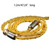 8Core Silver Plated Earphone Wire for QKZ-ZXN/ZXT/AK6 Pro 0.75mm Gold Plated Plug Earphone Extension Cable