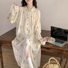 Skirt Cotton Woman Plus Size Spring Summer Long Sleeve Loose Nightgown Casual Comfortable Long Skirt Dresses