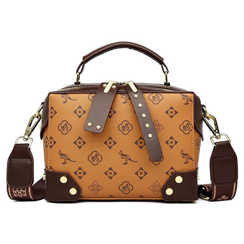 Retro Luxury Women Shoulder Bag PU Fashion Mini Boston Style Vintage Elegant Crossbody Handbag