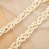 Multilayer Beaded Waist Chain for Dress Boho Body Jewelry Pearl Thin Waist Chain Waist Accessories Elegant Floral Belly Chain