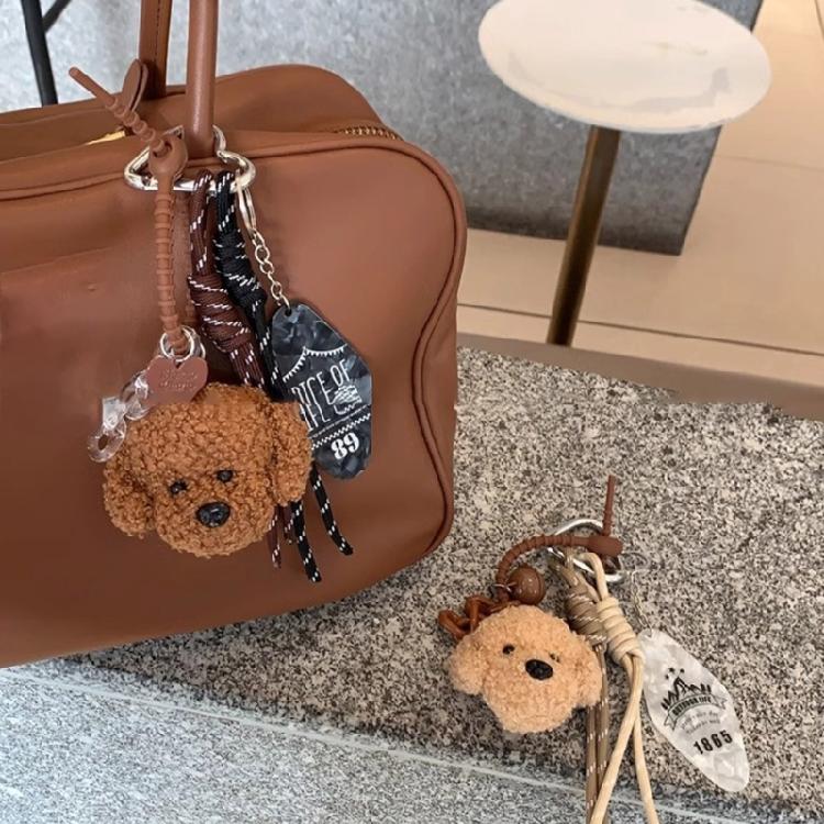 Practical Bag Pendant Cartoon Bear Dog Keychain Plush for Keys and Bags Soft and Practical Designs Bag Charm
