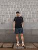 Leijibi Aero Touch Standard Fit Short Sleeve W T-Shirt Top Sleeve Dark Navy