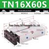 Double Shaft Pneumatic Cylinder with Dual Piston Rods TN10-40