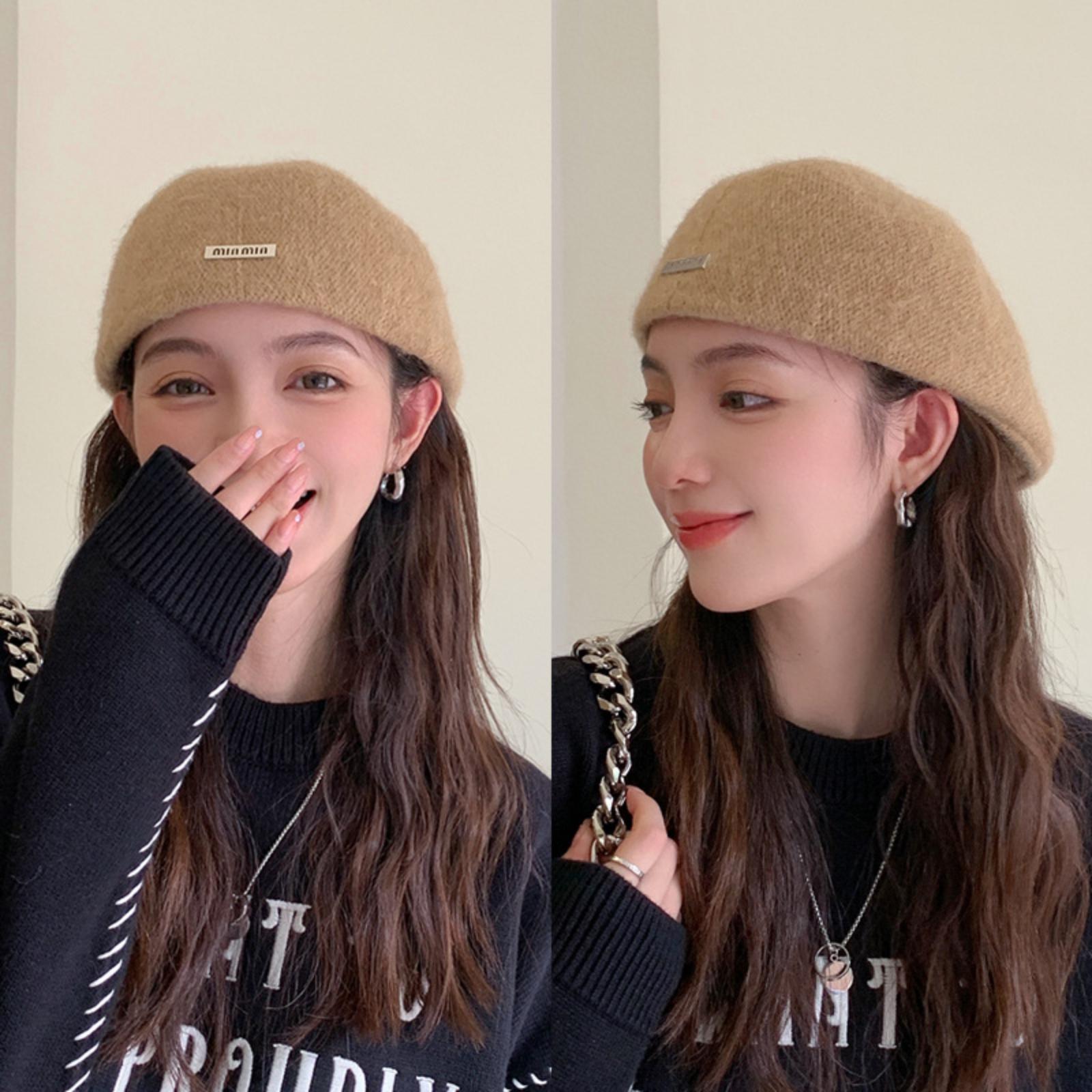 

Зимова кепка вперед Універсальний двосторонній берет хакі