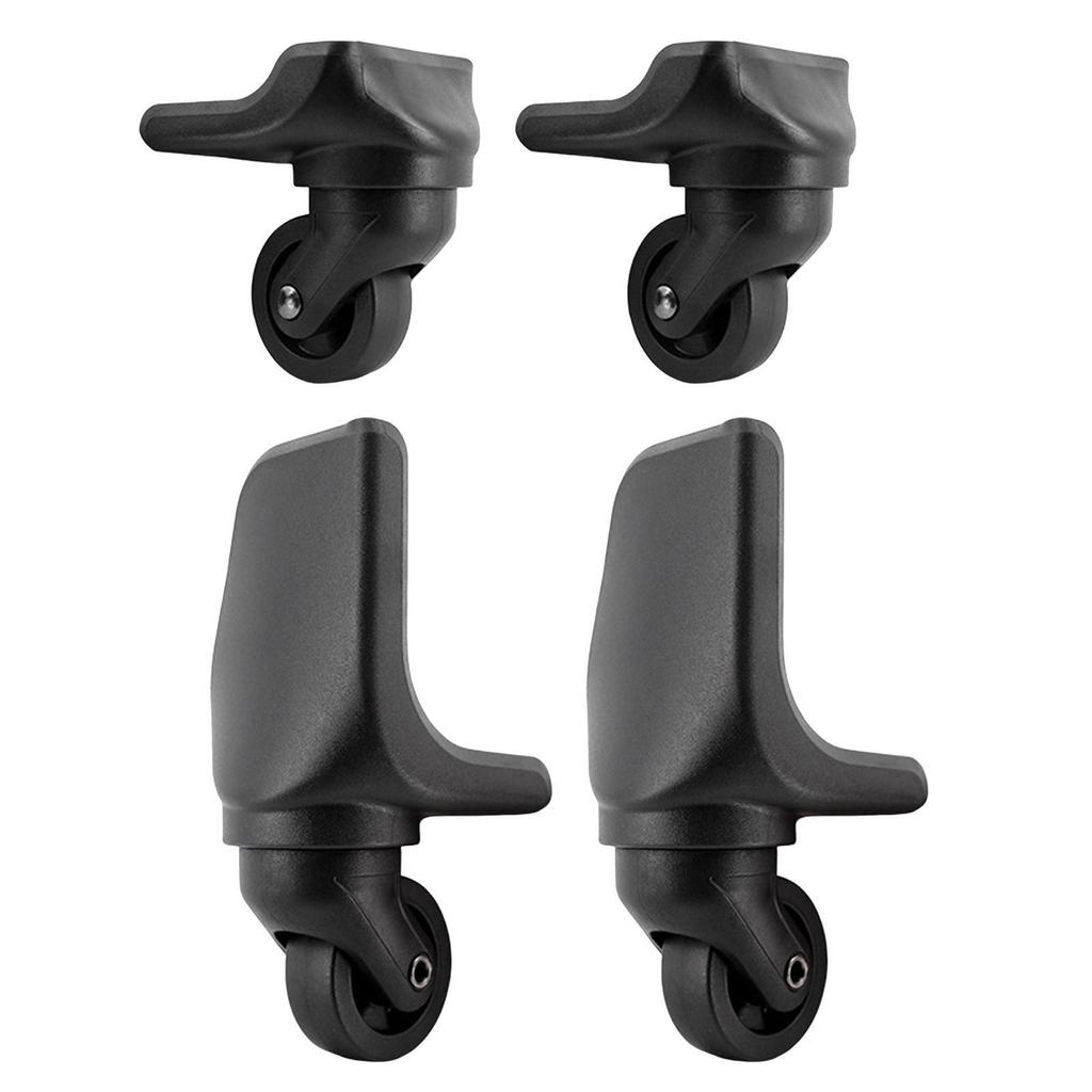 Heavy-Duty Replacement Luggage Wheels 360-Degree Rotation 4x Durable for Repair Black