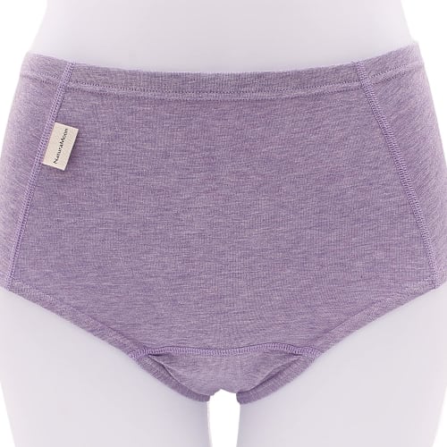 Natural Moon Organic Cotton Sanitary Shorts (Daytime), Purple (M-L, Hips: 87-100cm)