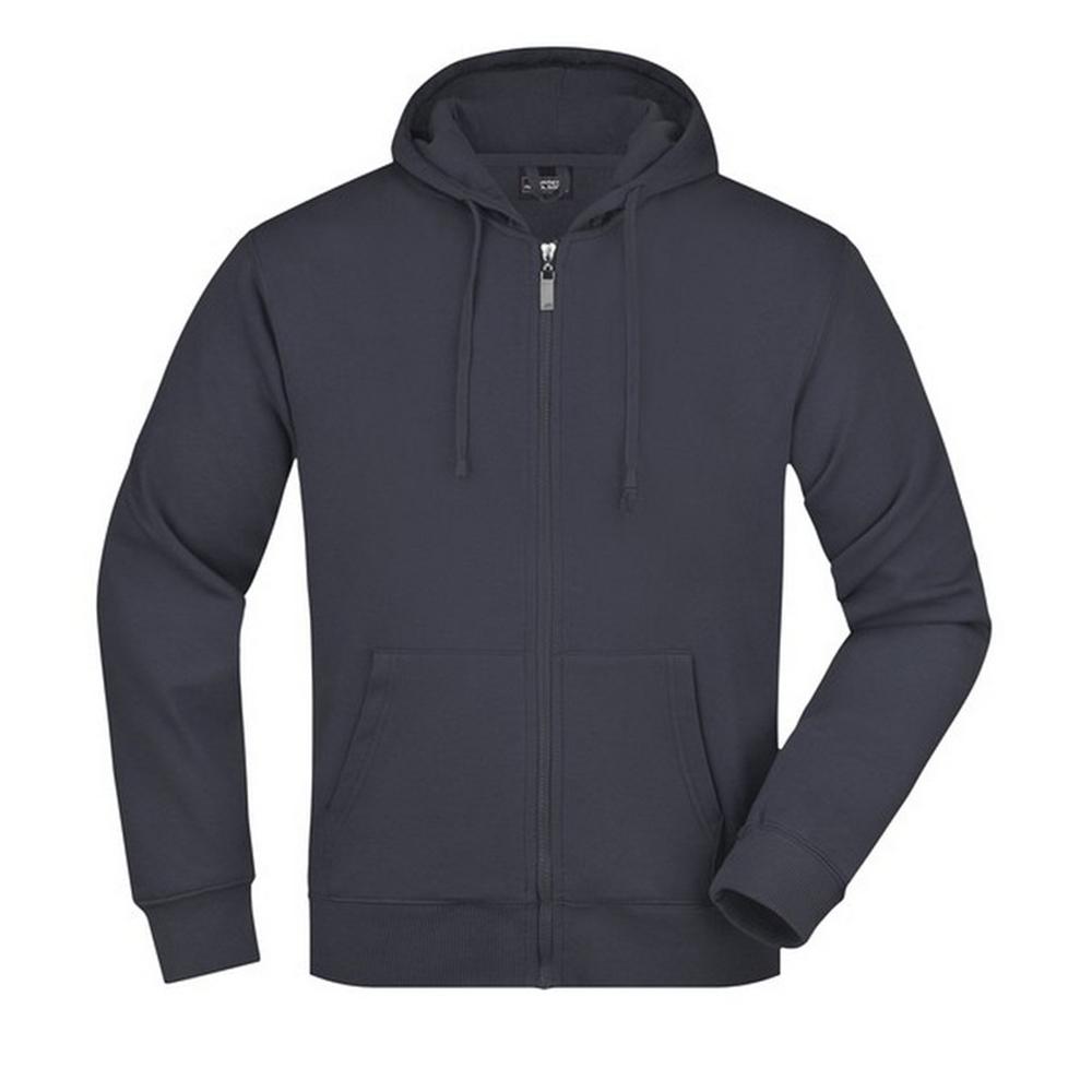 James and Nicholson Mens Full Zip Hoodie