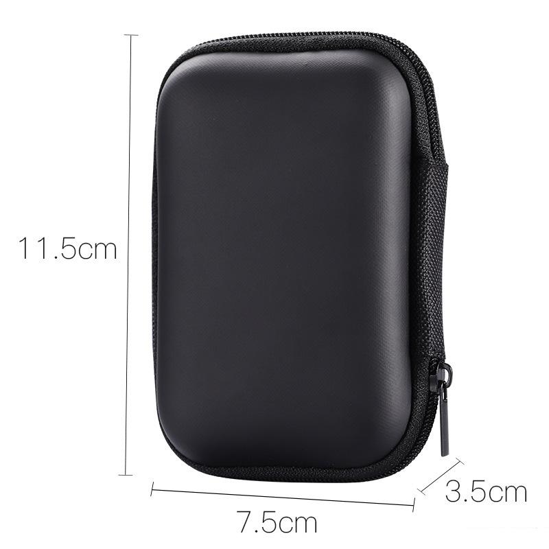 Mini Zipper Hard Headphone Holder Case Earbuds Pouch Box Key Coin Purse Earphone Holder Box Case USB Cable Organizer Storage Bag