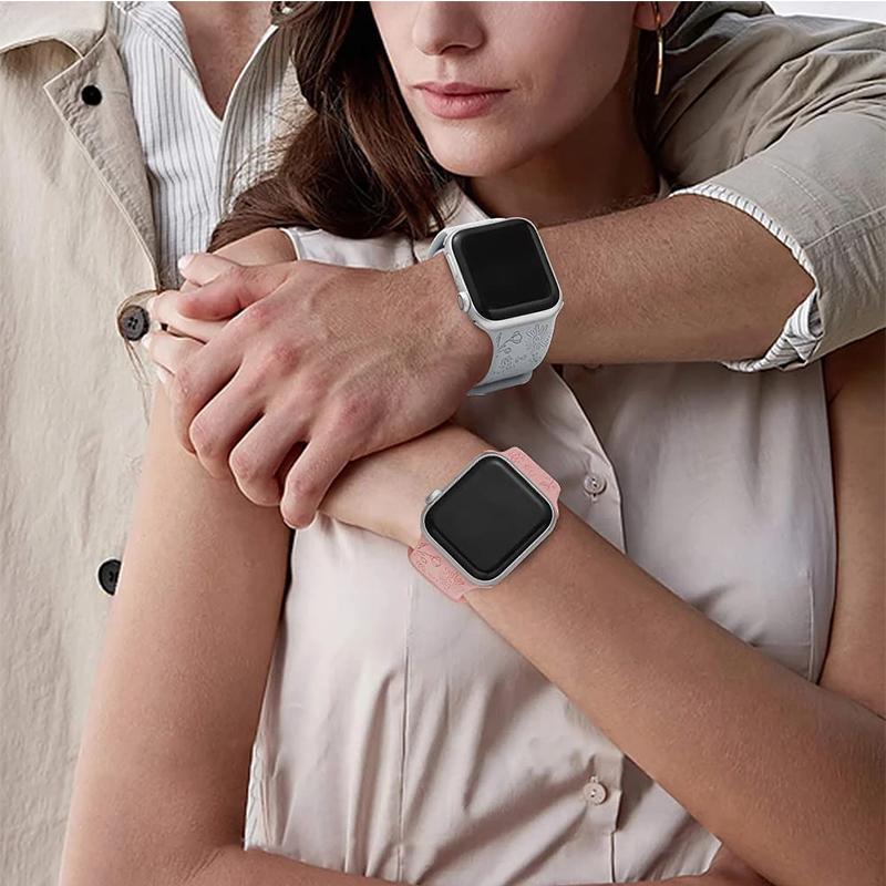 Uhrenarmband Silikonarmband für Apple Watch Armband 44mm 42mm 45mm 38mm 40mm 41mm 49mm Smartwatch Correa iWatch Serie Ultra 8 7 6 5 4 3 SE