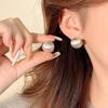 Elegant Brushed Silver Round Ear Studs: Stylish, Versatile, and Personalized Light Luxury Jewelry.