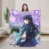 Muichiro Tokito Anime Decke Warm Weich Bequem Plüsch Bettwäsche Überwürfe für Couch Sessel Sofa Bett Picknick Tagesdecke Bettbezug