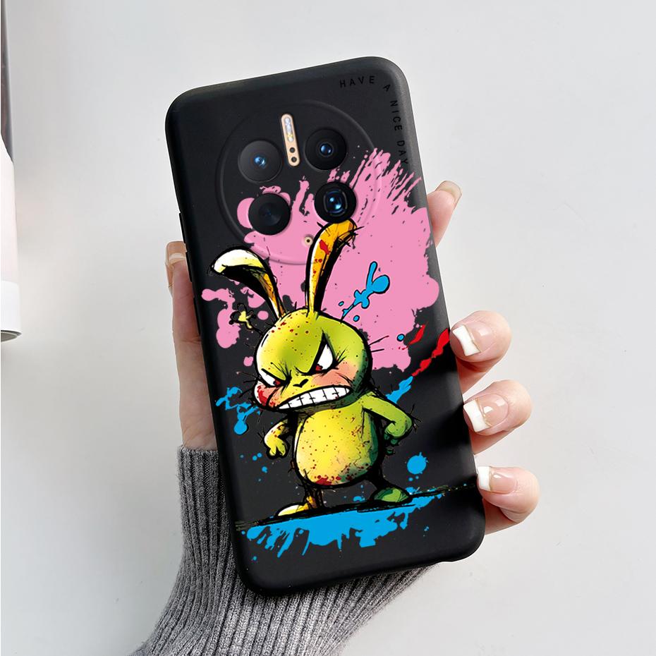 Phone Cases for Huawei Mate 50 Pro Cute Rabbit Pandas Case For Huawei Mate50 Pro Mate 50Pro Soft Silicone Shockproof Back Cover
