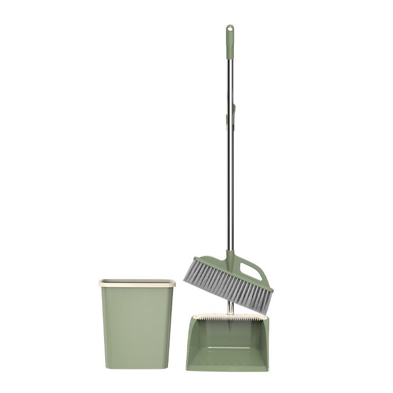 Stainless Steel Broom and Dustpan 3-Piece Set