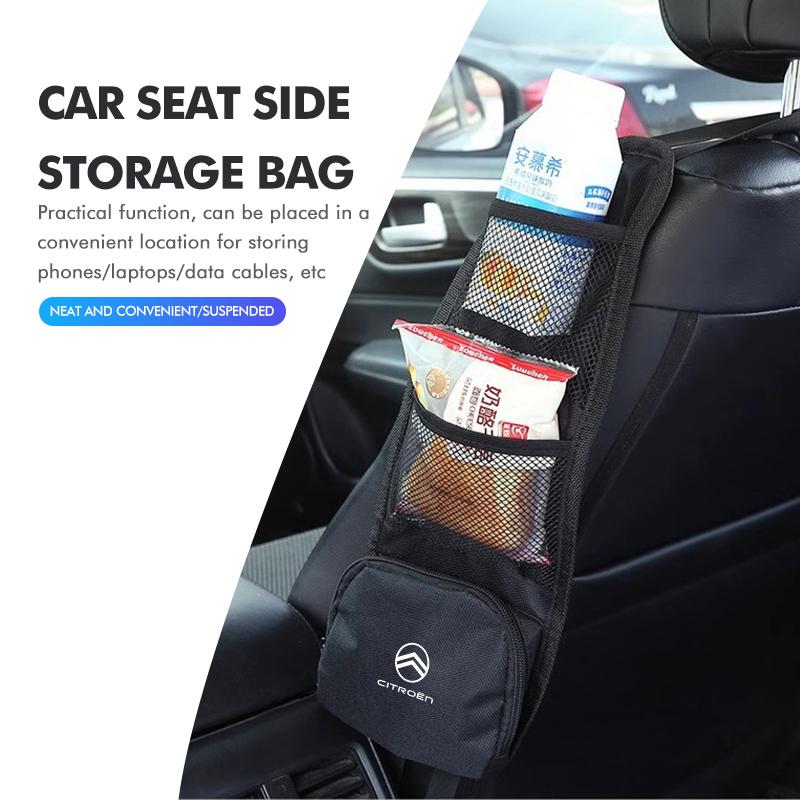 Car Seat Side Storage Hanging Bag Drink Phone Holder Pocket For Citroen Grand Berlingo Jumper Celysee Xsara Picasso Aircross