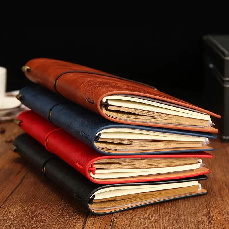 A6 Retro Travel Faux Leather Planner Notebook - Nostalgic Custom Multifunctional Design for Business