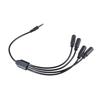 1 In 3/4/5/6 Out 3.5mm AUX Cord Male To Female Stereo AUX Converters Wire Splitter Cable 4-Section for Headphones