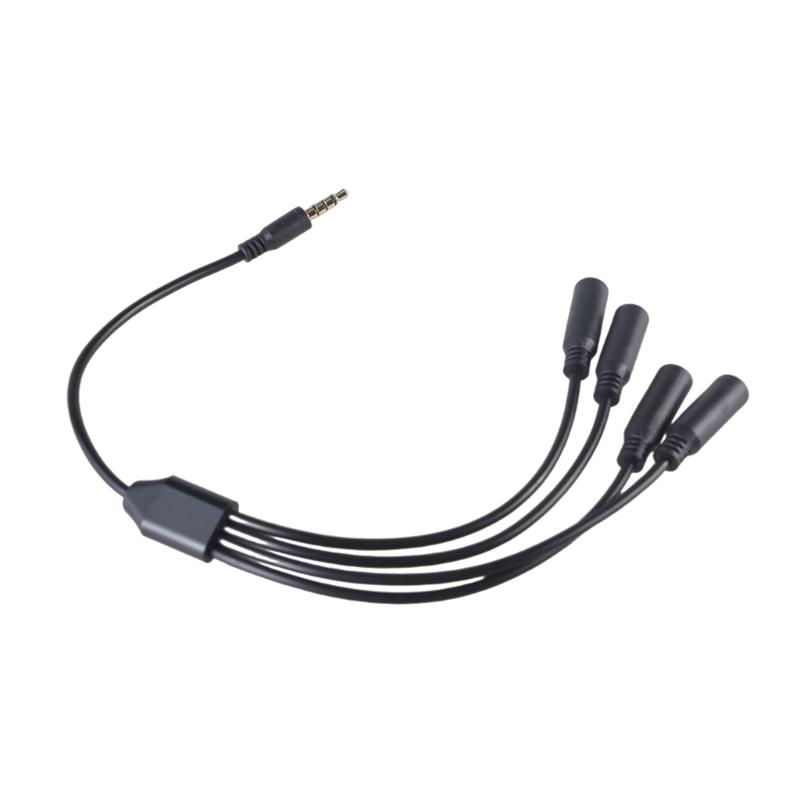 1 in 3/4/5/6 Out 3.5mm AUX Cord Male to Female Stereo AUX Converters Wire Splitter Cable 4-Section for Headphones