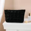 Women Simple Bubble Cosmetic Handbag Travel Organizer Makeup Lipsticks Cotton Pouch Fashion Large Capacity Zipper Bag For Girls