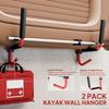 Kayak Canoe Heavy Duty Wall Mounted Storage Holder Rack Heavy Duty Storing Hangers Red