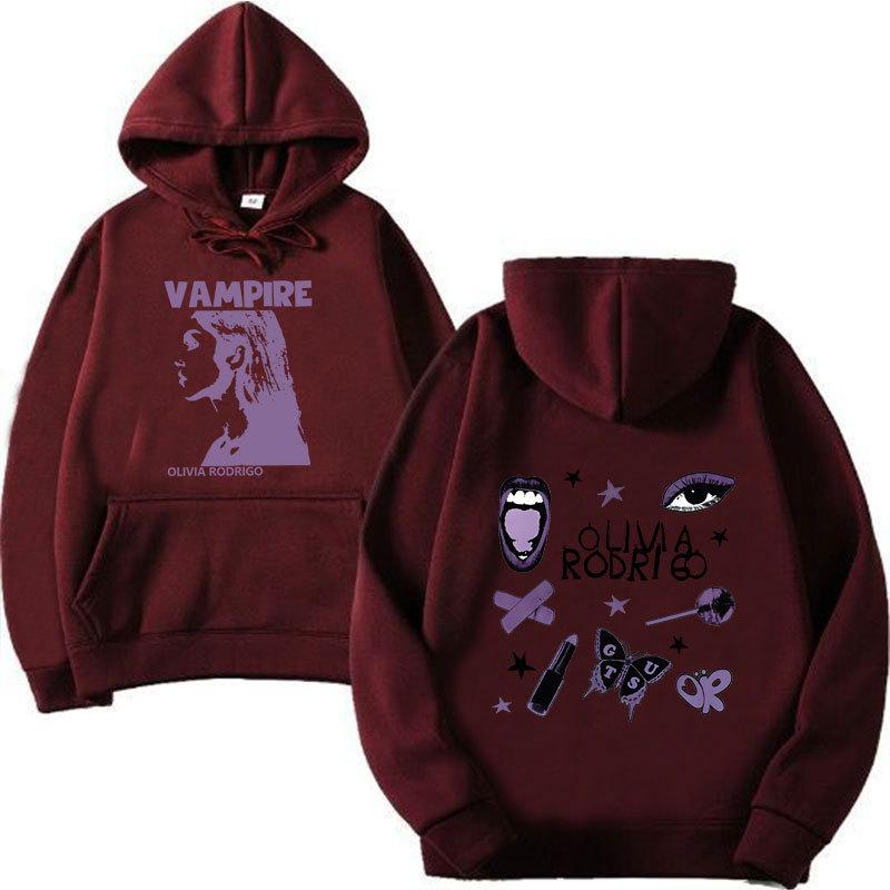 Felpa con cappuccio Guts Olivia Rodrigo, maglione sportivo a coste fondo autunno e inverno da uomo e da donna