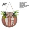 Wooden Hanging Sign for Home Restroom Sign, Men's And Women's Toilet Bathroom Wall Gender Neutral Round Rustic Farmhouse Plaque Washroom Decor