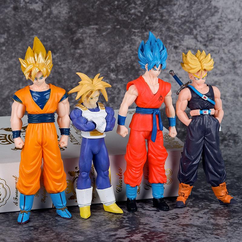 8Pcs/Set Anime Dragon Ball Z Son Goku Trunks Beerus Majin Buu Action Figure Vegeta Piccolo Son Gohan Super Saiyan Model Doll Toy
