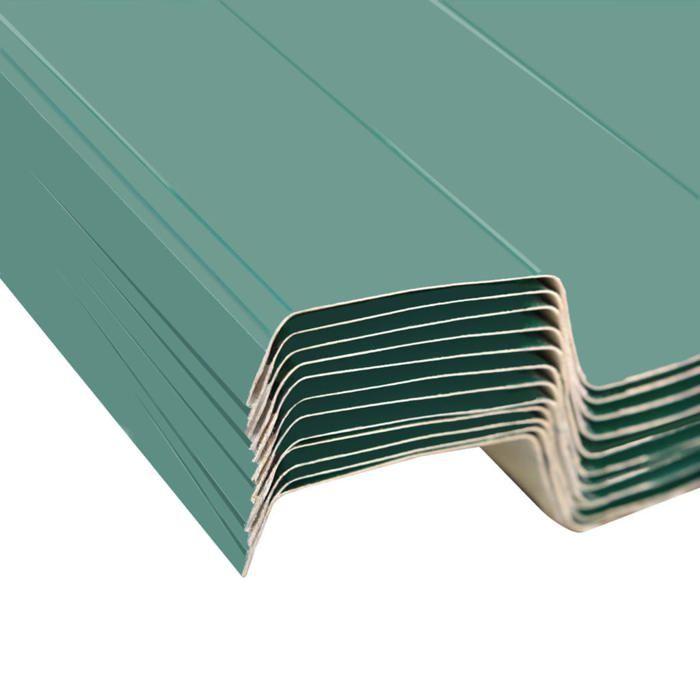 Galvanized Steel Sheet - vidaXL - 42984 - 12 Pieces - Green - Weather Resistance