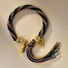 Vibranting Tibetan Handmade Woven Bracelet with Symbolic Patterns Portable Accessory for Festive and Spiritual Event