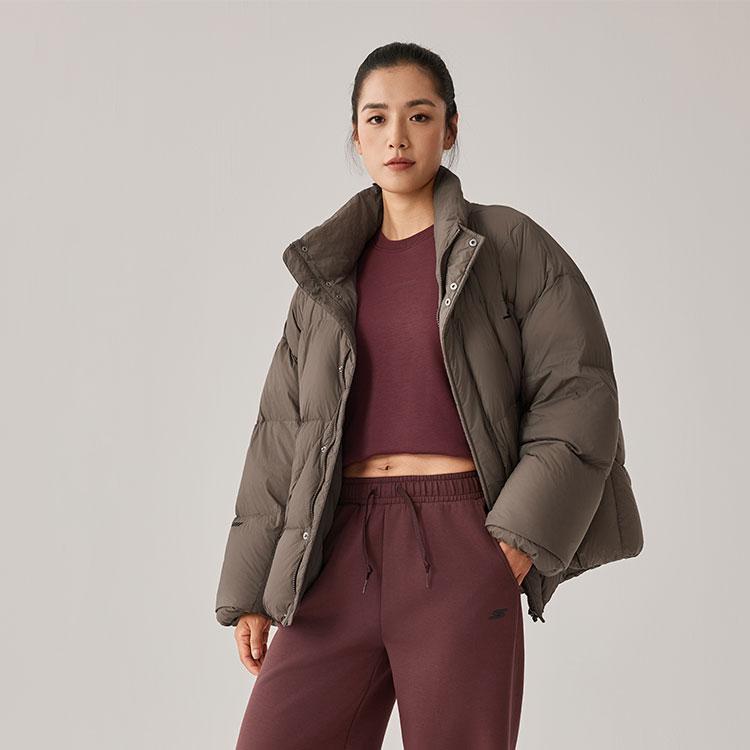 Skechers Windproof Waterproof Oil-Resistant Warm Insulated Durable Sports Casual Short Stand-Up Collar Down Jacket Unisex outerwear P425U031-00YF
