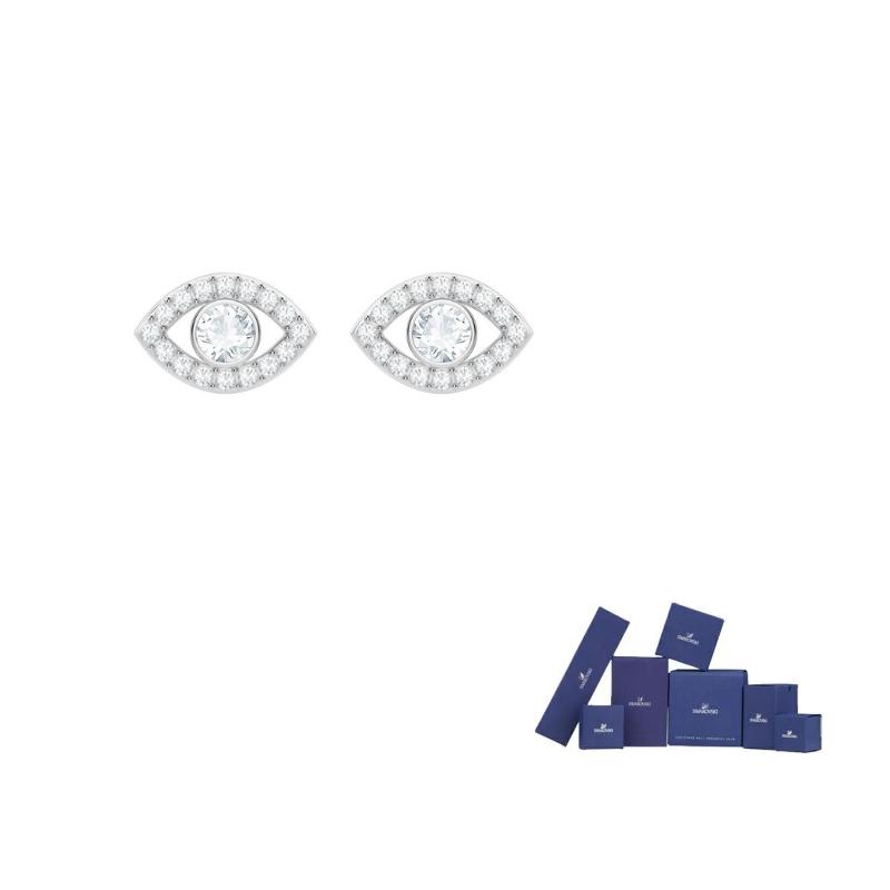 Swarovski Glücksbringer Böser Blick Ohrringe Damenohrringe Silber 5377741 Box (Random Color) white