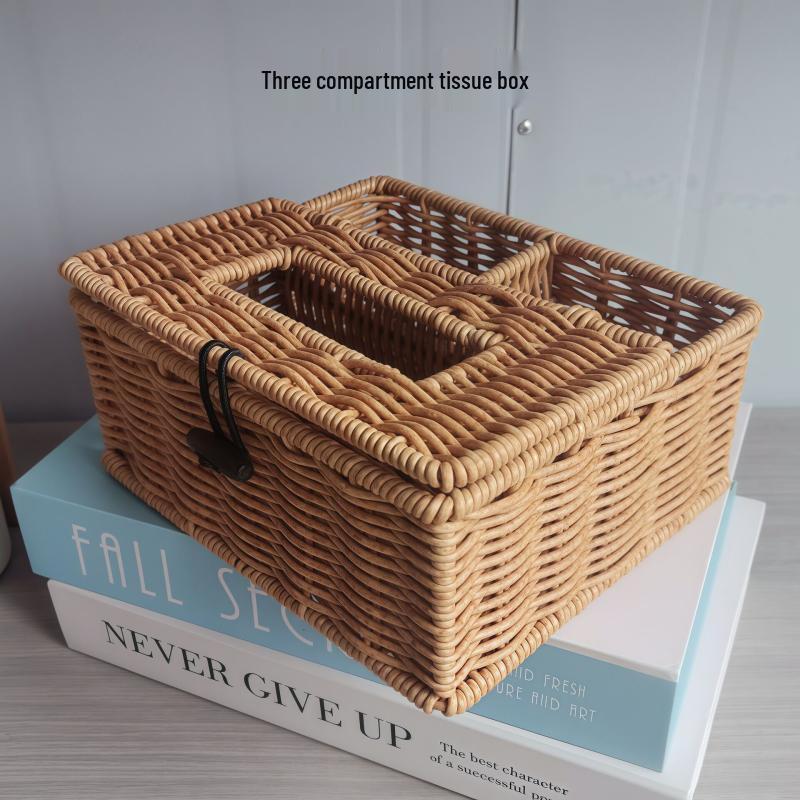 Ru Han Imitation Rattan Woven Tissue Box